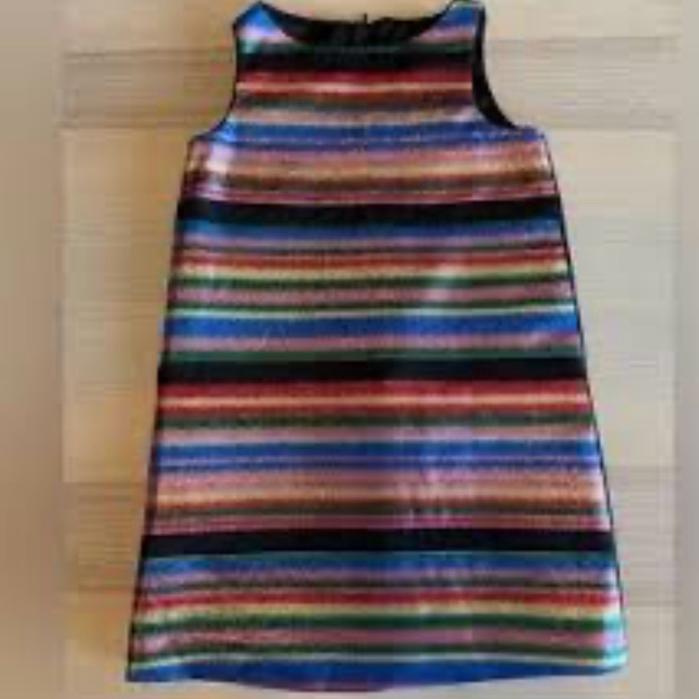 Girls dress MILlY MINIS pink gold black Shimmering Metallics Pre -owned size 10